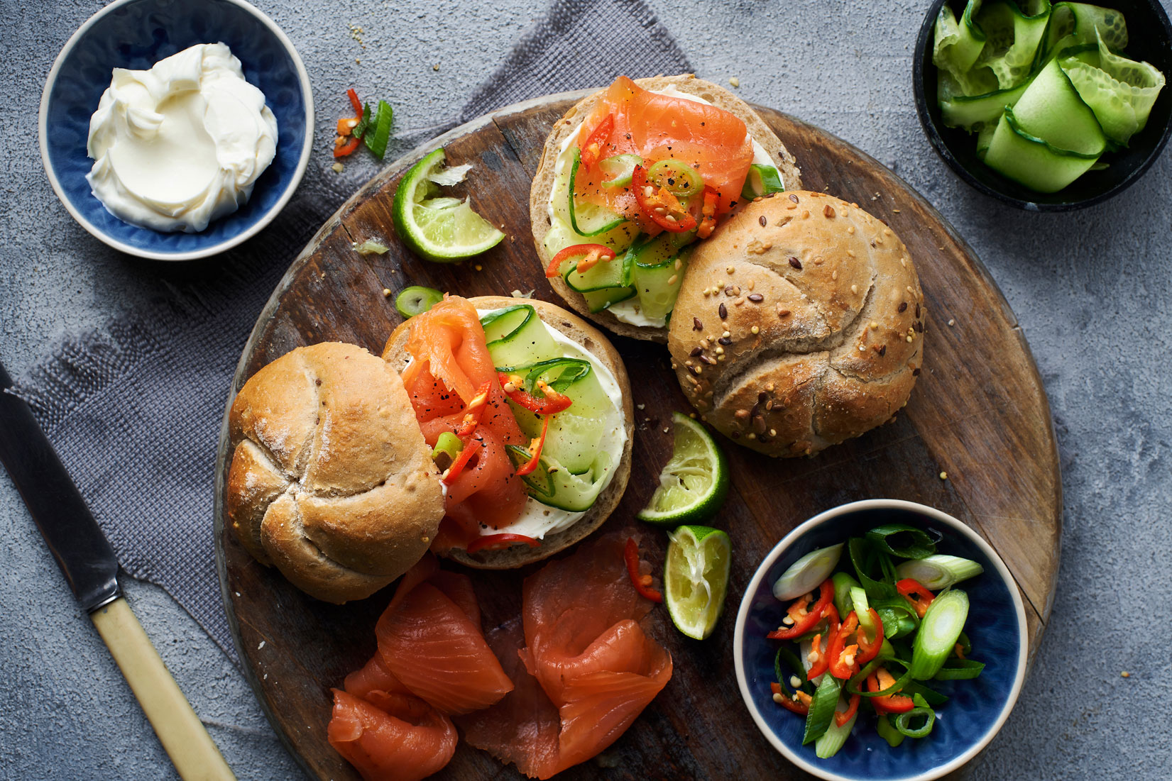 Paul Hollywood Crusty Smoked Salmon & Cream Cheese Rolls